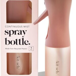 Kitsch Continuous Spray Bottle – Fine Mist Water Mister for Hair Styling, Cleaning, Plants & More