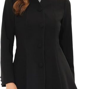Allegra K Women's Single Breasted A-Line Mid-Long Winter Pea Coat – Elegant Outerwear for Cold Weather