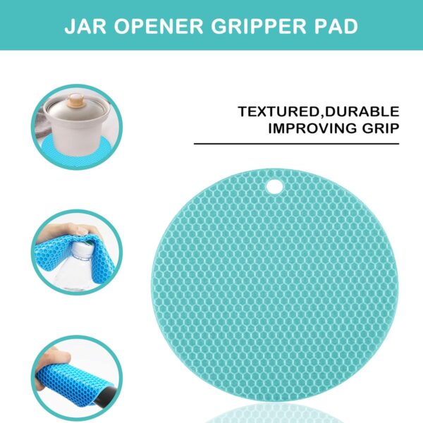 5-in-1 Jar Opener for Weak Hands – Multi-Function Bottle & Lid Opener with Non-Slip Gripper Pad & Corkscrew for Seniors with Arthritis (Blue) - Image 4