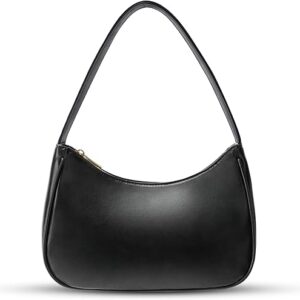 Women's Small Hobo Shoulder Bag – Elegant Clutch Tote Purse with Zipper Closure for Everyday or Evening Use