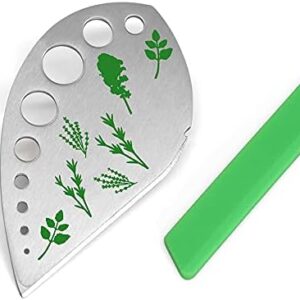 Jiaedge 9-Hole Stainless Steel Herb Stripper – Leaf Remover for Kale, Basil, Thyme & More