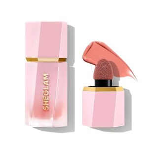 SHEGLAM Color Bloom Liquid Blush in Cutie Pie – matte finish cheek tint with soft applicator for natural, buildable color on cheeks