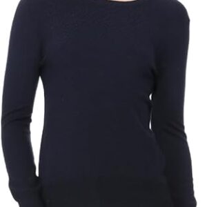 YEMAK women’s casual knit sweater – lightweight long sleeve crewneck pullover top, soft and stylish for everyday wear in USA seasons