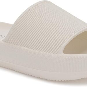 Joomra pillow slippers for men and women – thick sole, non-slip, quick-drying bathroom slides in unisex design for shower, spa, or home use