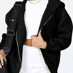 PRETTYGARDEN Women's Zip Up Y2K Hoodies – Casual Long Sleeve Track Jackets with Pockets