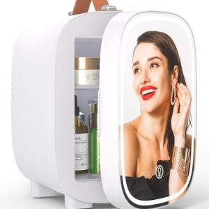 Mini Skincare Fridge – 4L Mirror Cooler & Warmer