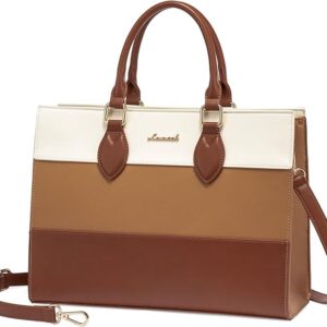 LOVEVOOK women’s PU leather tote handbag with top handle and shoulder strap – elegant and functional Image resources Amazon