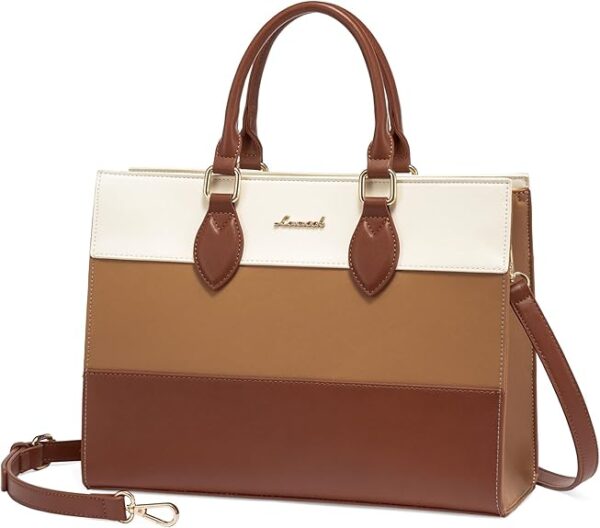 LOVEVOOK women’s PU leather tote handbag with top handle and shoulder strap – elegant and functional Image resources Amazon