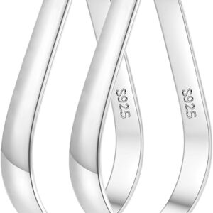 Senteria Sterling Silver Hoop Earrings – 5MM Wide, Lightweight