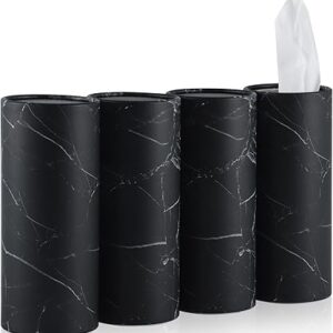 SINGARO Car Cup Holder Tissues – 4 Pack (Black)