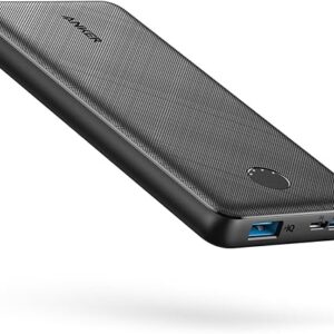 Anker PowerCore 10K portable power bank in black – 10,000mAh compact battery pack with PowerIQ and USB-C input/output for iPhone and iPad Image resources from Amazon