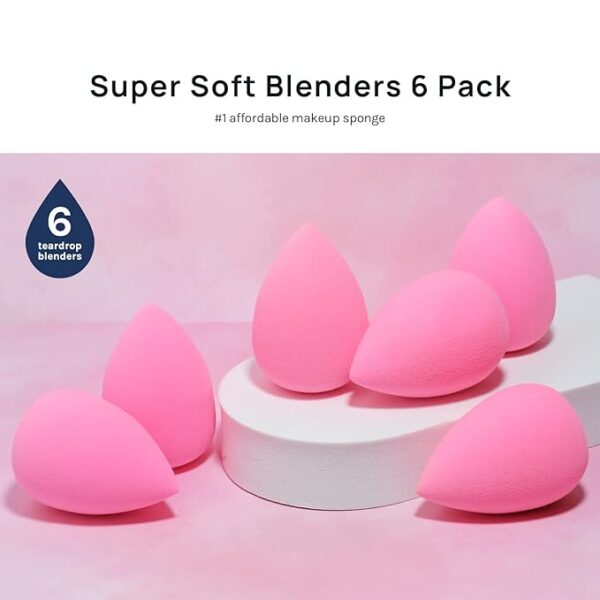 AOA Studio Makeup Sponge Set – 6 Latex-Free Beauty Blenders - Image 3