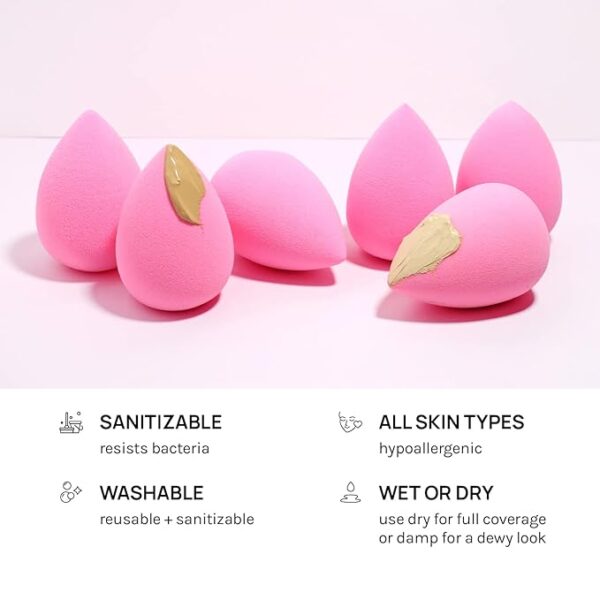 AOA Studio Makeup Sponge Set – 6 Latex-Free Beauty Blenders - Image 4