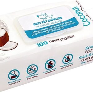 Best Pet Supplies Dog Wipes – Coconut Scent, 100 Count