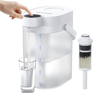 Rechargeable Water Filter Pitcher – Waterdrop FreshTaste 17-Cup Dispenser | Reduces Lead, Chlorine & Copper | Purifies & Softens Water, No TDS Removal