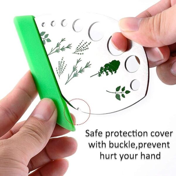Jiaedge 9-Hole Stainless Steel Herb Stripper – Leaf Remover for Kale, Basil, Thyme & More - Image 4