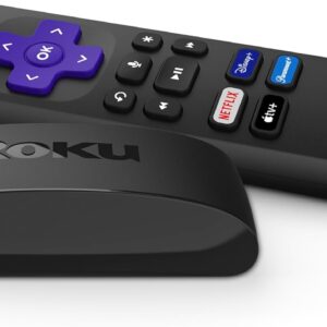 Roku Express 4K+ streaming device with voice remote – 4K HDR streaming and access to free and live TV channels Image resources from Amazon