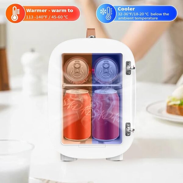 Sweetcrispy 4L Mini Fridge – Cooler & Warmer, White - Image 6
