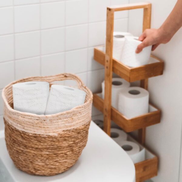 Amazon Basics 2-Ply Toilet Paper – 30 Mega Rolls (Equals 120 Regular Rolls), 350 Sheets Per Roll, Unscented – Soft & Strong Bath Tissue - Image 4