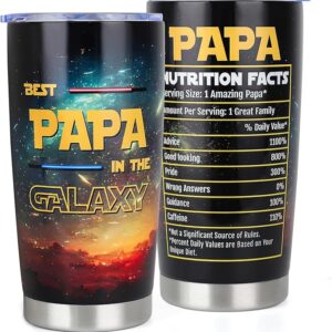 20oz stainless steel Papa tumbler – sentimental gift from grandkids, daughter, or son for Father’s Day, birthday, anniversary, or Christmas