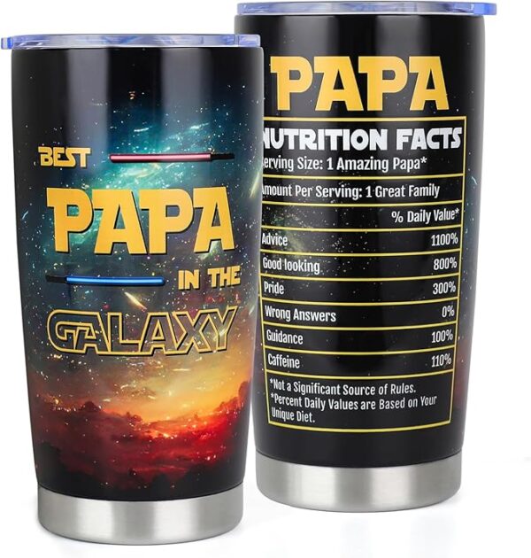 20oz stainless steel Papa tumbler – sentimental gift from grandkids, daughter, or son for Father’s Day, birthday, anniversary, or Christmas