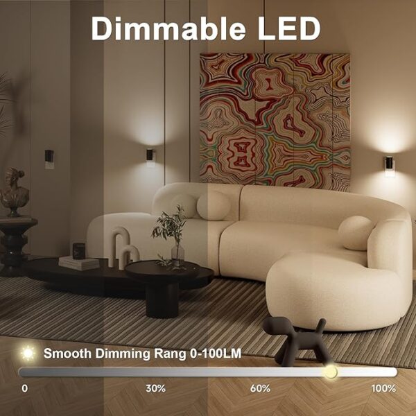 NIORSUN Dimmable Night Lights Plug-In, 4 Pack – Black - Image 4