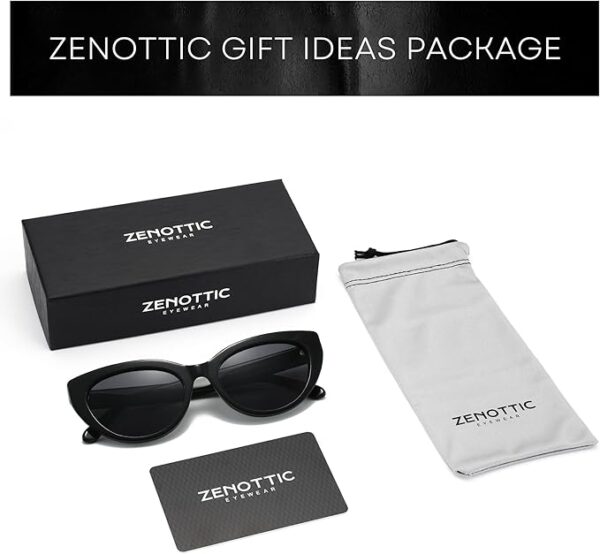 ZENOTTIC Trendy Polarized Women’s Sunglasses – Retro Cat Eye Shades with UV400 Protection for Stylish Summer Sunwear - Image 4