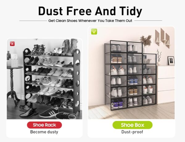 Kuject X-Large Clear Shoe Storage Boxes - Image 3
