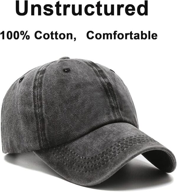 NPJY Classic Cotton Baseball Cap – Adjustable Dad Hat - Image 3