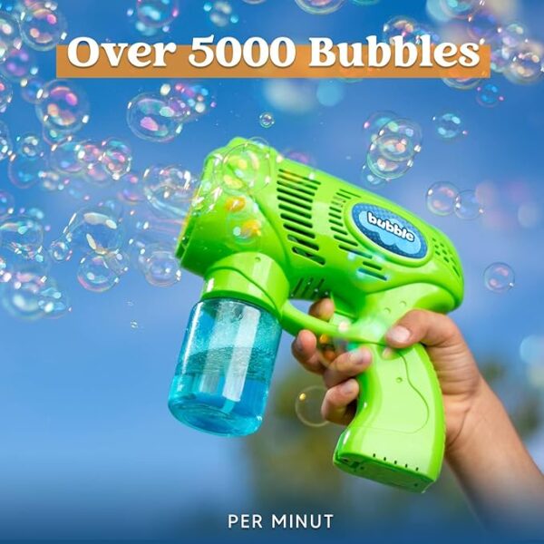 JOYIN 2-Pack Kids Bubble Guns with Refill – Bubble Machine for Toddlers & Kids Ages 1-8 – Outdoor Summer Toy, Party Favor & Birthday Gift - Image 2