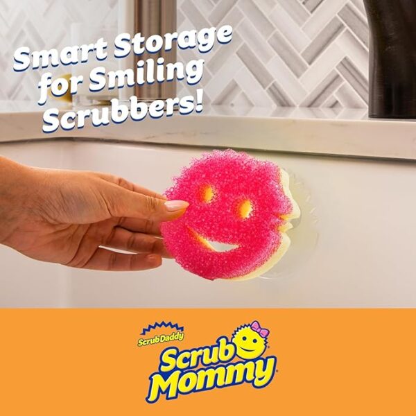 Scrub Daddy 6-Pack Scrub Mommy Sponges + 1 Daddy Caddy Holder – Scratch-Free, Multipurpose Kitchen Sponges – BPA-Free, Odor & Stain Resistant - Image 2