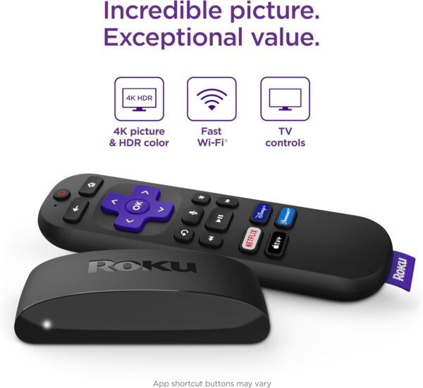 Roku Express 4K+ Streaming Device – 4K/HDR, Voice Remote, Free & Live TV Access - Image 2