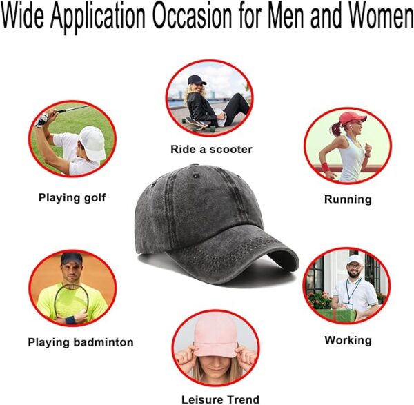 NPJY Classic Cotton Baseball Cap – Adjustable Dad Hat - Image 6