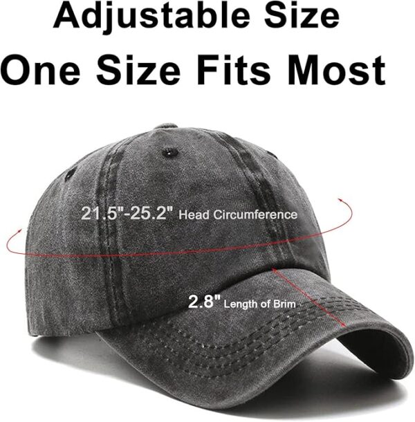 NPJY Classic Cotton Baseball Cap – Adjustable Dad Hat - Image 2