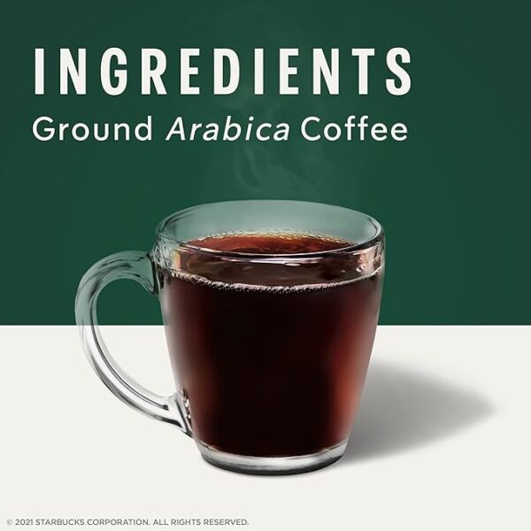 Starbucks Ground Coffee, Dark Roast French Roast, 100% Arabica, 18 oz Bag - Image 2
