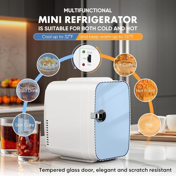 Sweetcrispy 4L Mini Fridge – Cooler & Warmer, White - Image 5