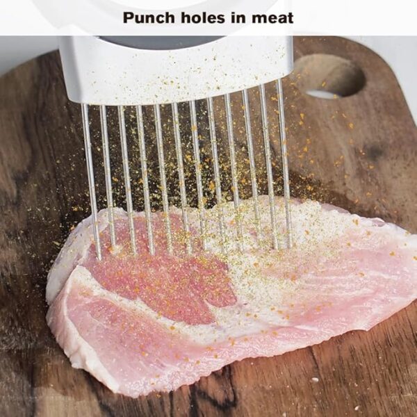 2025 Upgraded Stainless Steel Onion Holder – Multi-Vegetable Slicer & Cutting Guide Tool - Image 4