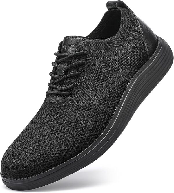 VILOCY Men's Casual Dress Sneakers – Breathable Mesh Oxford Walking Tennis Shoes for Business & Comfort - Image 3