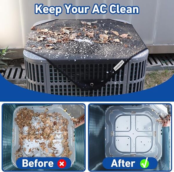 Central Air Conditioner Mesh Cover – 36" x 36" Universal Outdoor AC Unit Top Protector - Image 4