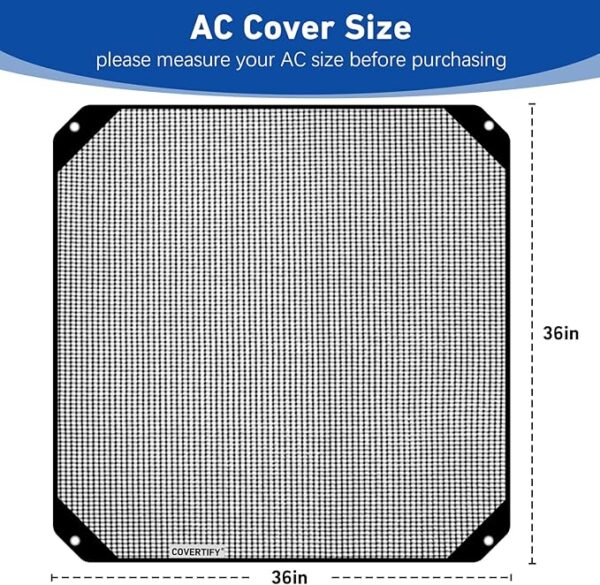 Central Air Conditioner Mesh Cover – 36" x 36" Universal Outdoor AC Unit Top Protector - Image 5