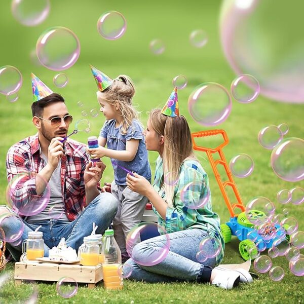 Lydaz Bubble Lawn Mower for Toddlers Ages 1-3 – Outdoor Bubble Machine Toy for Boys – Push Garden Toy for Summer, Easter & Birthday Gifts - Image 4