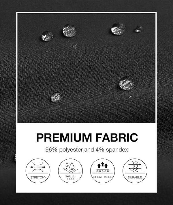 PULI Golf Pants for Men – Stretch Slim Fit Tapered Waterproof Casual Dress Pants with Pockets for Work & Hiking - Image 4