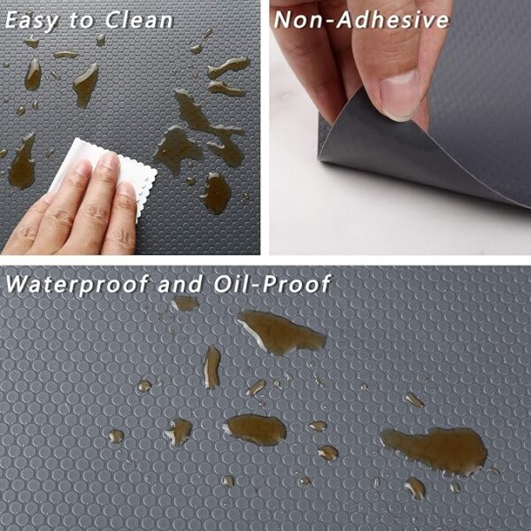 HooTown Shelf Liner – Non-Adhesive Waterproof Drawer & Cabinet Mat, 11.8" x 6.5ft EVA Plastic Liner for Kitchen, Pantry, Closet & Cupboards (Gray) - Image 4
