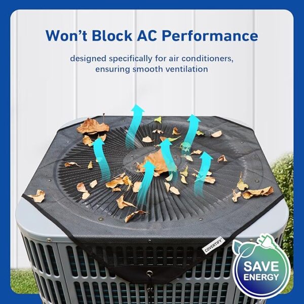 Central Air Conditioner Mesh Cover – 36" x 36" Universal Outdoor AC Unit Top Protector - Image 6