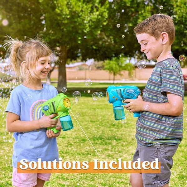 JOYIN 2-Pack Kids Bubble Guns with Refill – Bubble Machine for Toddlers & Kids Ages 1-8 – Outdoor Summer Toy, Party Favor & Birthday Gift - Image 3