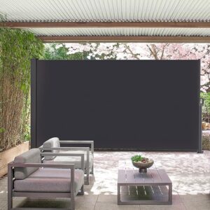 165x73 Retractable Side Awning – Waterproof UV-Resistant Outdoor Privacy Screen (Gray) Image source: Amazon