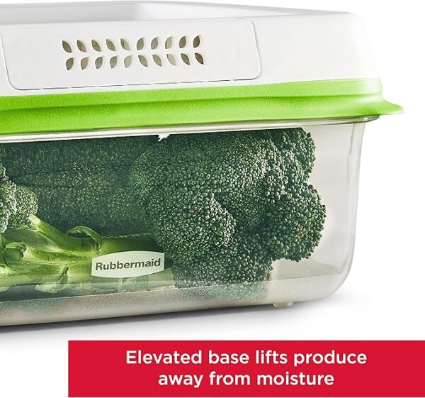 Rubbermaid FreshWorks Produce Saver 8-Piece Set – Medium & Large Clear Storage Containers for Longer-Lasting Freshness - Image 2