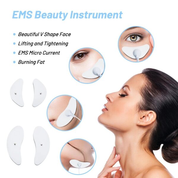 V-Shaped Face Wrinkle Removal Facial Massager Ems Facial Massager Low Frequency Pulse Crescent-Shaped Beauty Instrument Remote Control Model - Image 2